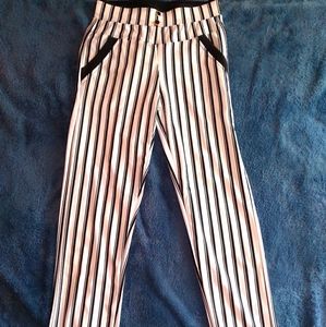 Black and white stripped dress pants